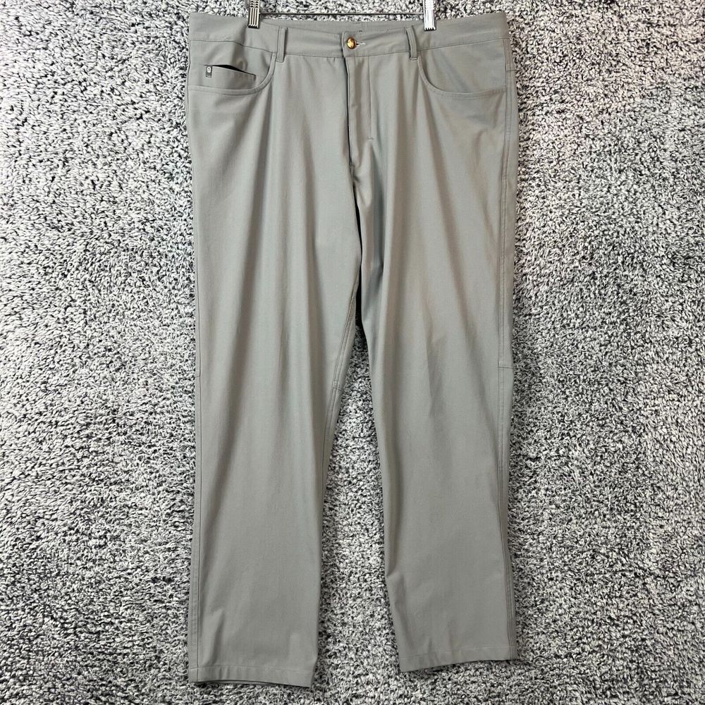 Straight Down‎ Golf Pants Mens 38x32 Gray Chino Performance Lightweight Casual